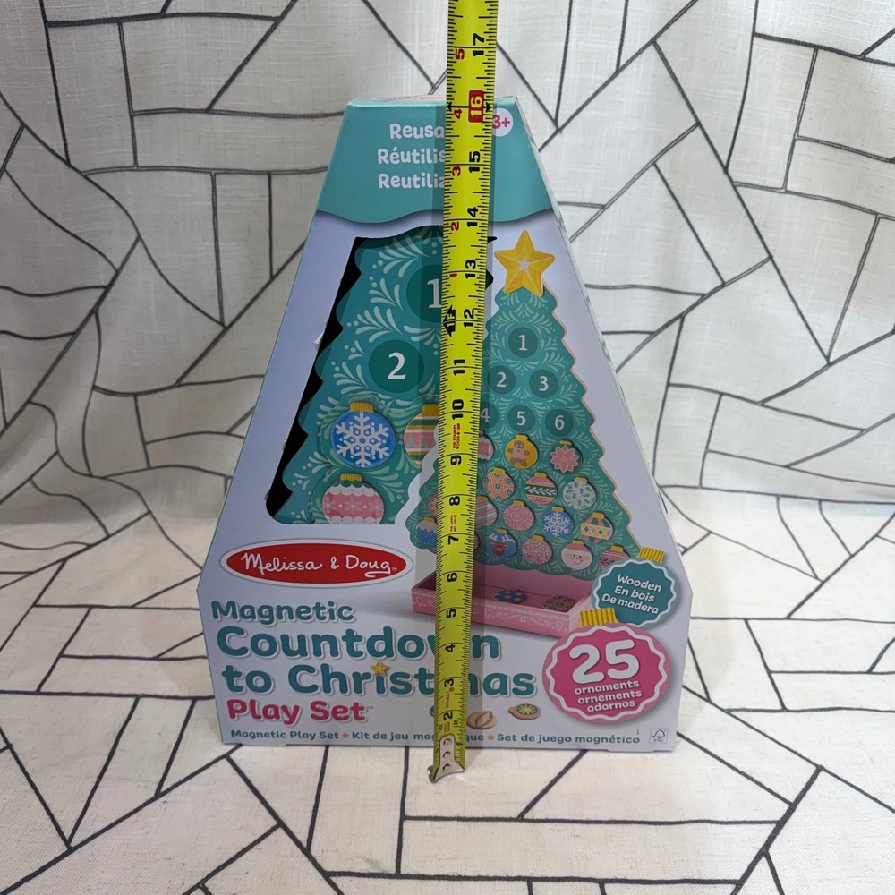 Melissa & Doug Countdown to Christmas Play Set Kids OS Pink New Magnetic Wooden‎ - Picture 3 of 7